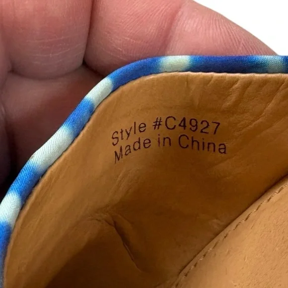 J.Crew Women's Blue and White Tie Dye D'Orsay Flats, Style #C4927, Size 6 - Picture 10 of 12